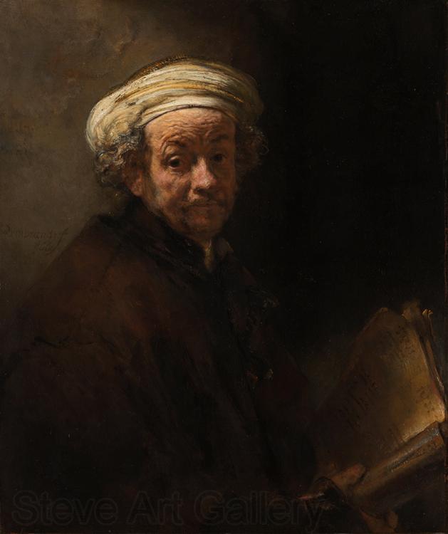 REMBRANDT Harmenszoon van Rijn Self-portrait as the Apostle Paul  (mk33)